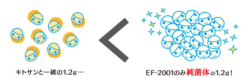 「キトサンと一緒の1.2g…」より「EF-2001のみ純菌体の1.2ｇ!」の方が良い！！